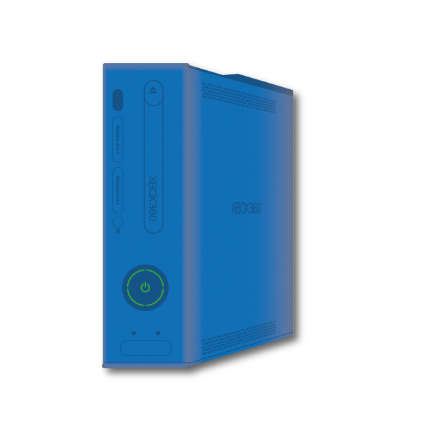 Xbox 360 Blue | Dust cover - Vertical | Printer Boy